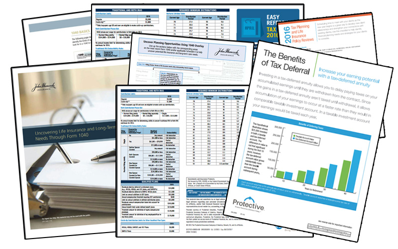 April Sales Kit: Tax Strategies photo collage