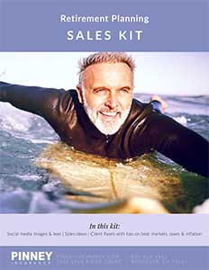 Screenshot of the Pinney Insurance March 2024 Sales Kit: Retirement Planning