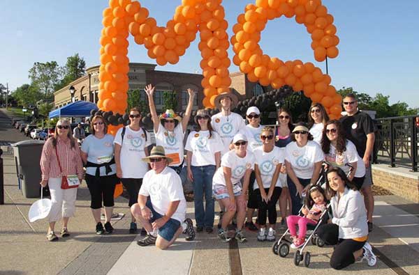 A group photo of the Trusted Quote team at the Folsom Walk MS event, there to support our own Jerilyn Beesley