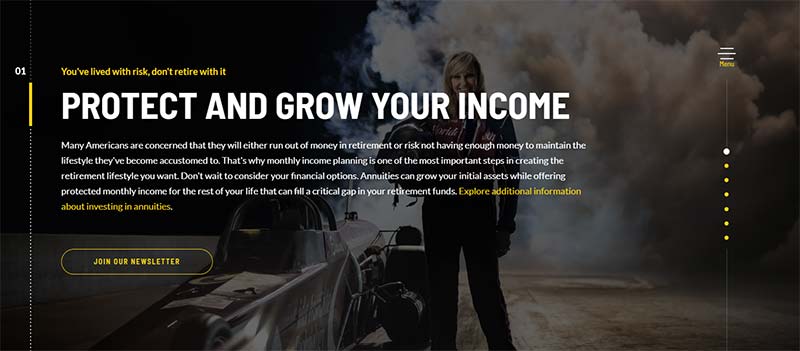 Screenshot of the Alliance for Lifetime Income's consumer-facing website, retireyourrisk.org