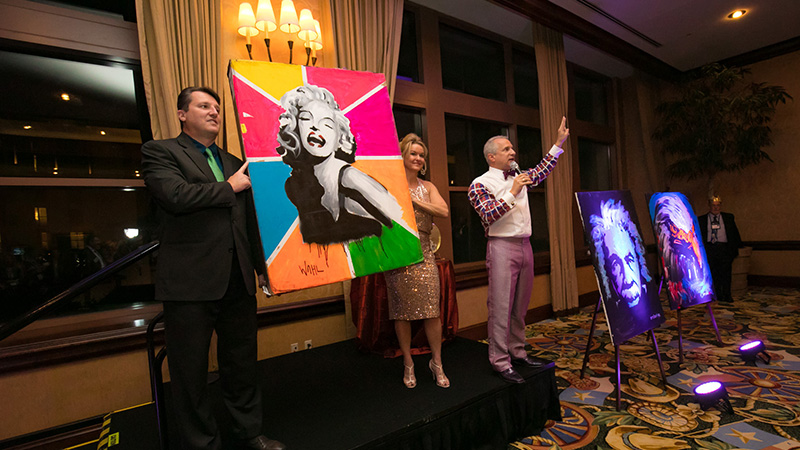 Paintings by Erik Wahl up for auction as part of the NAILBA Charitable Foundation live auction at NAILBA 2016