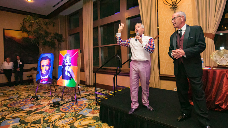 Paintings by Erik Wahl up for auction as part of the NAILBA Charitable Foundation live auction at NAILBA 2016