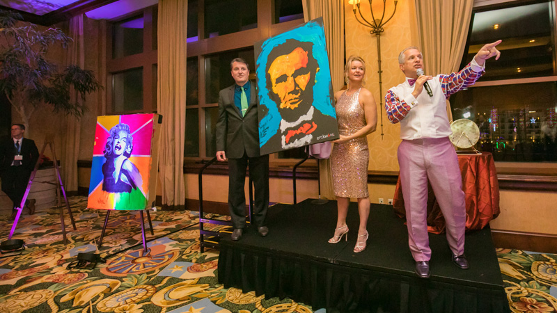 Paintings by Erik Wahl up for auction as part of the NAILBA Charitable Foundation live auction at NAILBA 2016