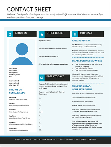 Downloadable contact sheet template for new client onboarding kit