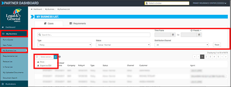 Using a carrier's agent portal to request your book of business data