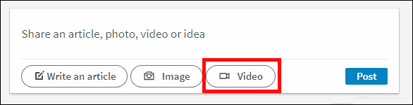 New LinkedIn video sharing option