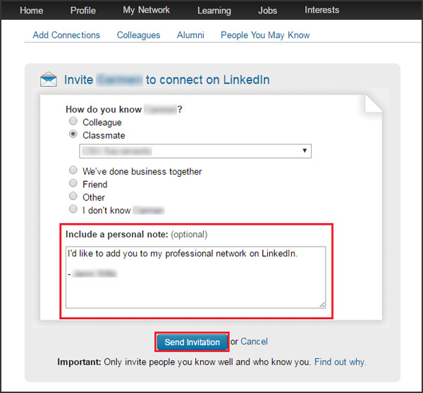 LinkedIn updates: customize connection requests