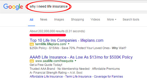 Life Insurance Google Search Results