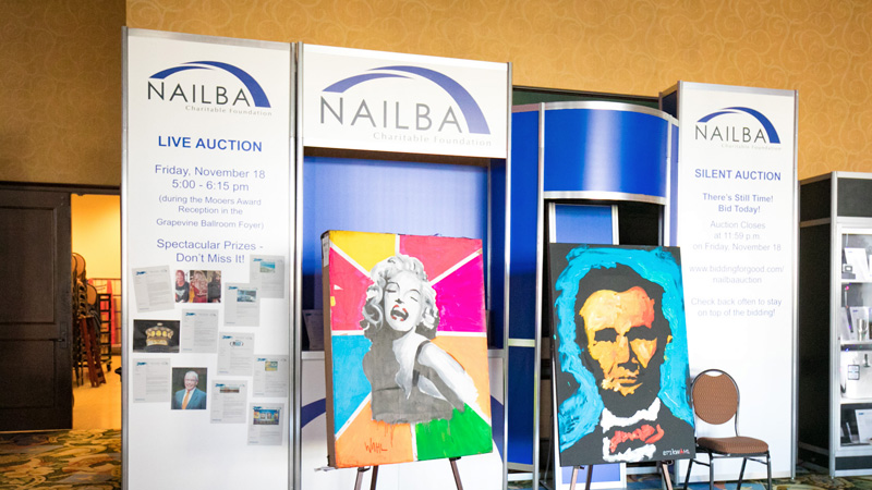 Paintings by Erik Wahl up for auction as part of the NAILBA Charitable Foundation live auction at NAILBA 2016