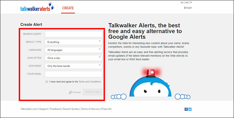 Talkwalker Alerts