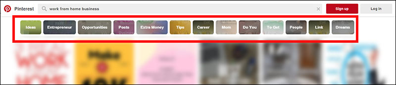 Pinterest topic suggestions
