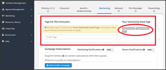 3 Ways to Find LTC Prospects with Insureio - Step 3, Tag Method