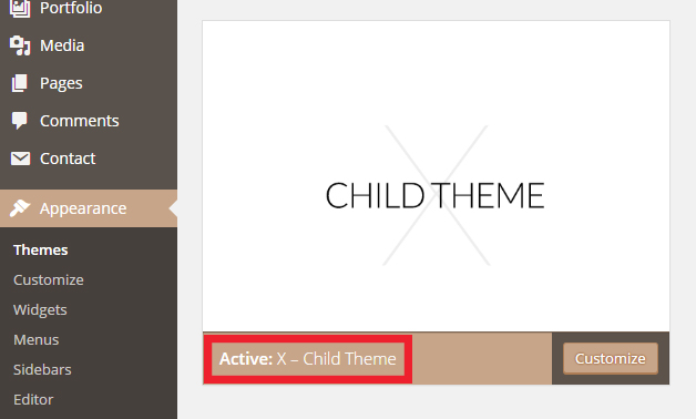 WordPress child theme