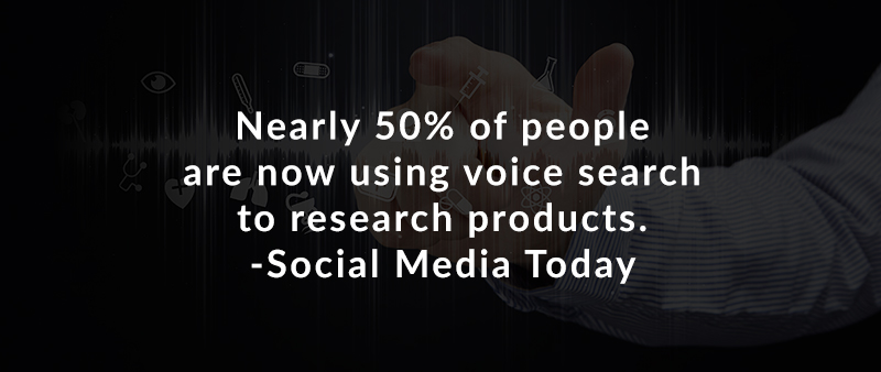 Nearly 50% of people are now using voice search to research products. – Social Media Today