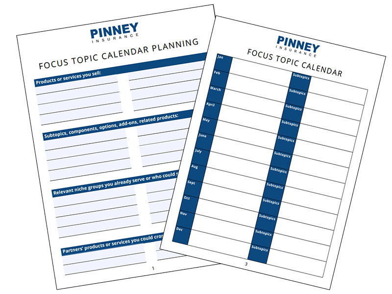 Screenshot of our focus topic calendar worksheet and template