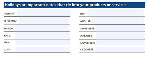 Screenshot of our focus topic calendar worksheet and template