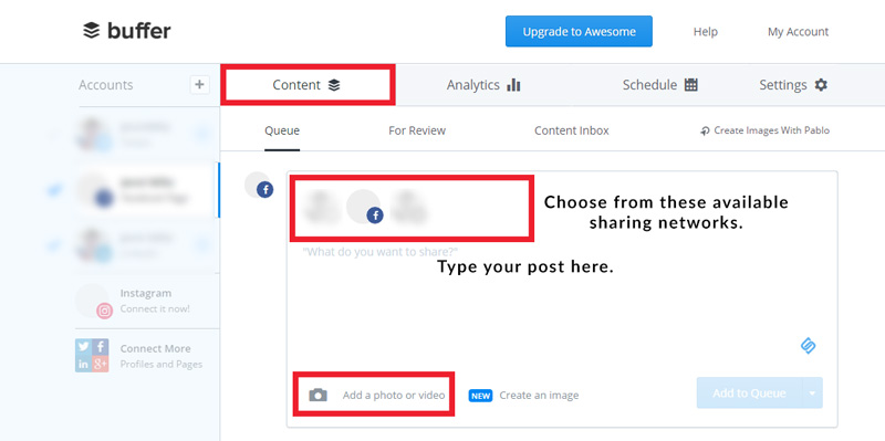 Creating a Social Media Post in Buffer