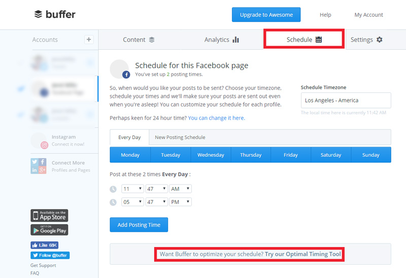 Setting Your Posting Schedule in Buffer