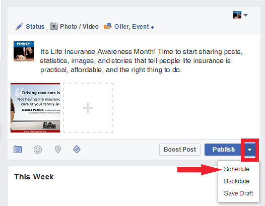 Step 1: Scheduling Social Media Posts on Facebook