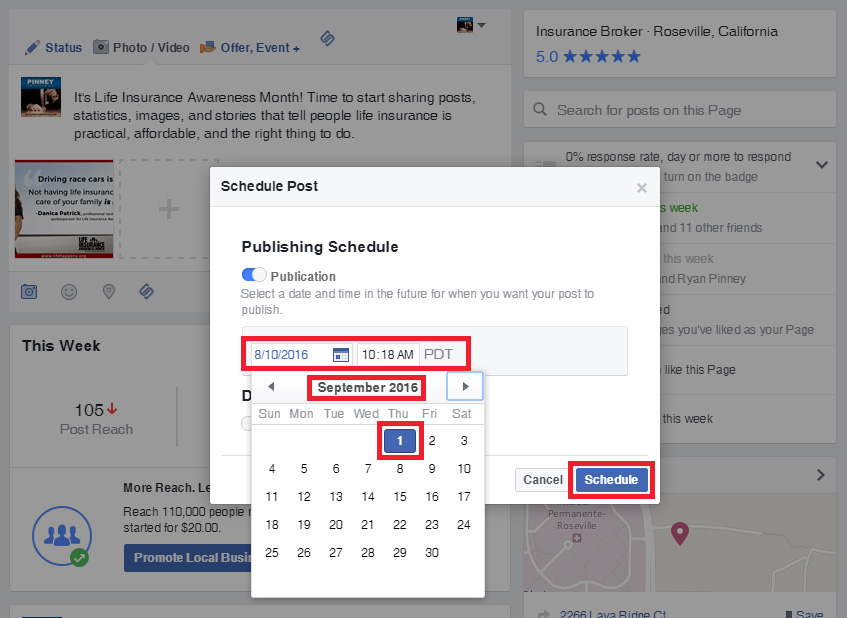 Step 2: Scheduling Social Media Posts on Facebook