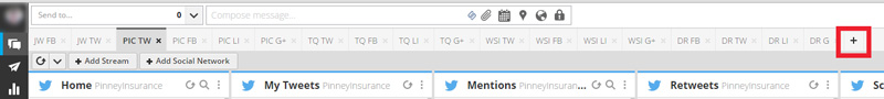 Adding tabs in Hootsuite